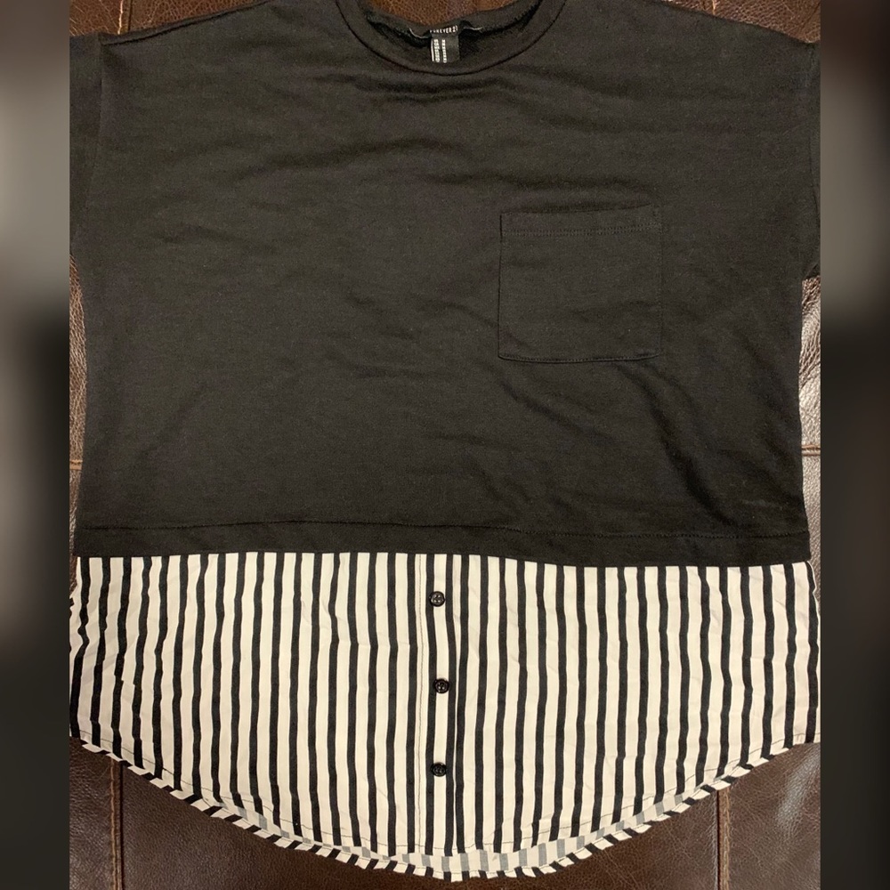 Business Casual Faux Button Up Blouse